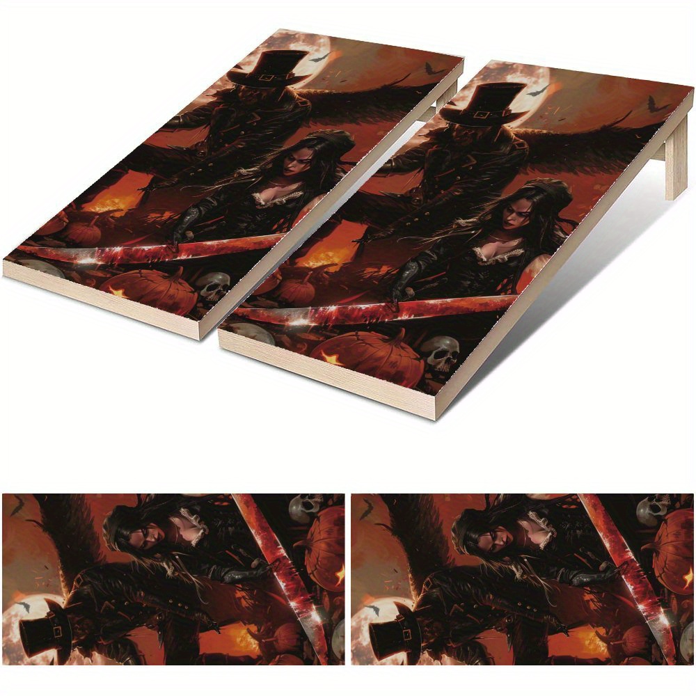 Board Game Film - Dark Night Hunt Wasserdichte Cornhole-Brett-Vinylfolien, PVC-Spielbrett-Design