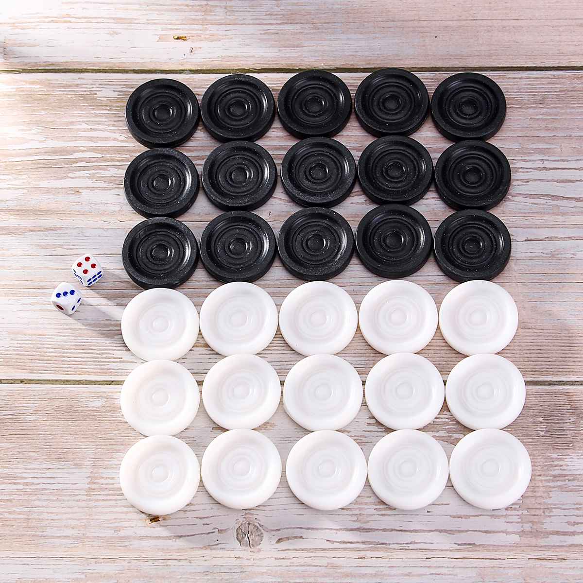 Board Game Quacks - 32-teiliges Backgammon-Schachfiguren für Kinder, die Kunststoff-Schachfiguren,
