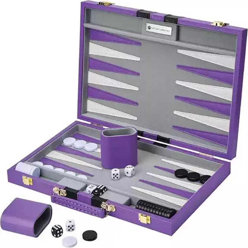 Game Storage Box - 11-Zoll-Schachspielkoffer aus PU-Leder, tragbar, luxuriöser Geschenkkoffer