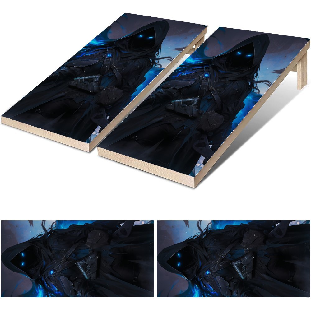 Board Game Film - Blue Shadow wasserdichte Cornhole-Brett-Vinylfolien, PVC-Spielbrett-Design für