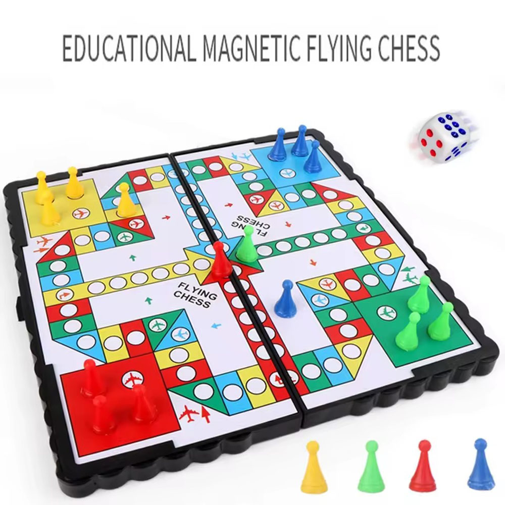Board Game Quacks - Faltbares magnetisches Flugschach-Set, Krabbelmatte, tragbares Brettspiel