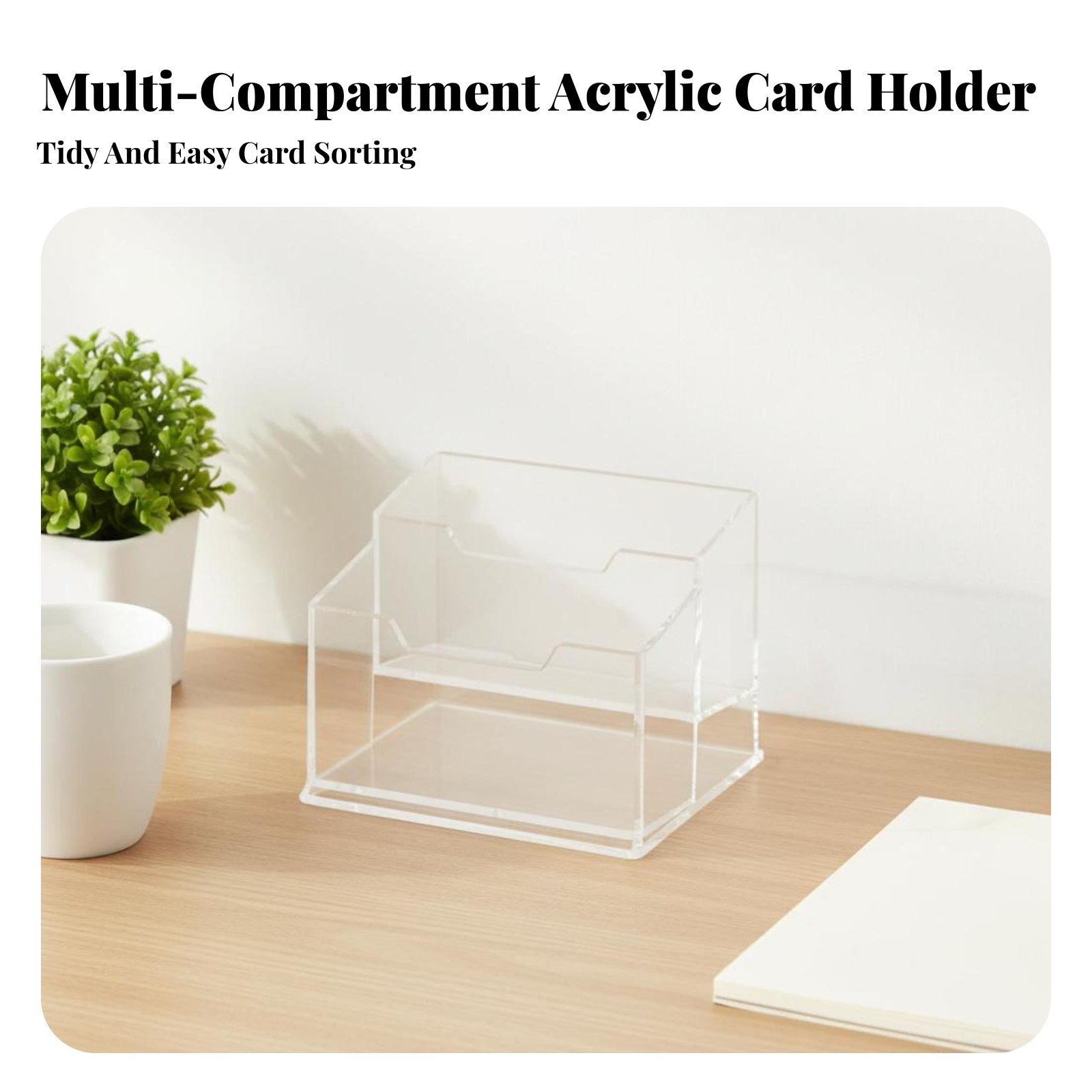 Game Storage Box - Acryl-Kartenständer Platzsparende Sammelkarten-Aufbewahrungsbox Leicht Zugänglicher Desktop-Postkartenständer
