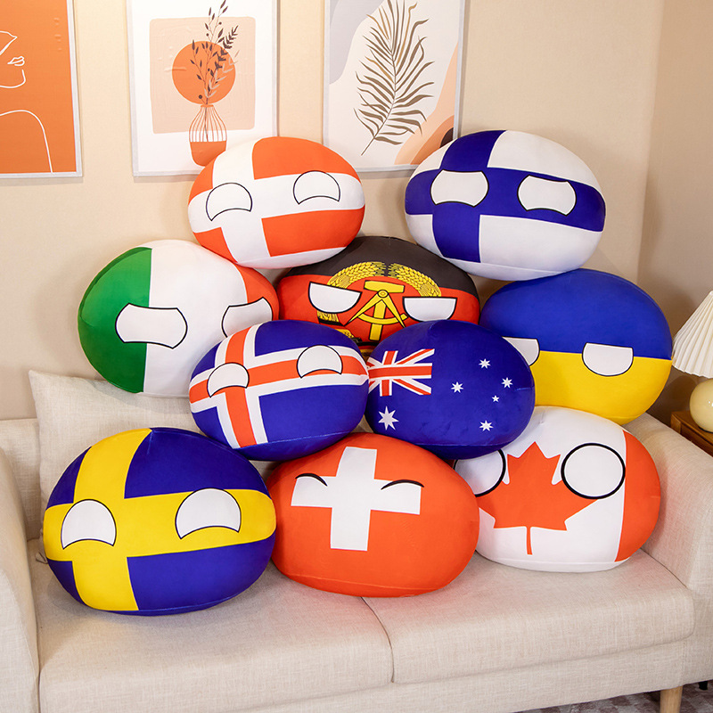 Board Game Yokohama - 20–40 cm gefülltes Polandball-Kissen Countryball Japan