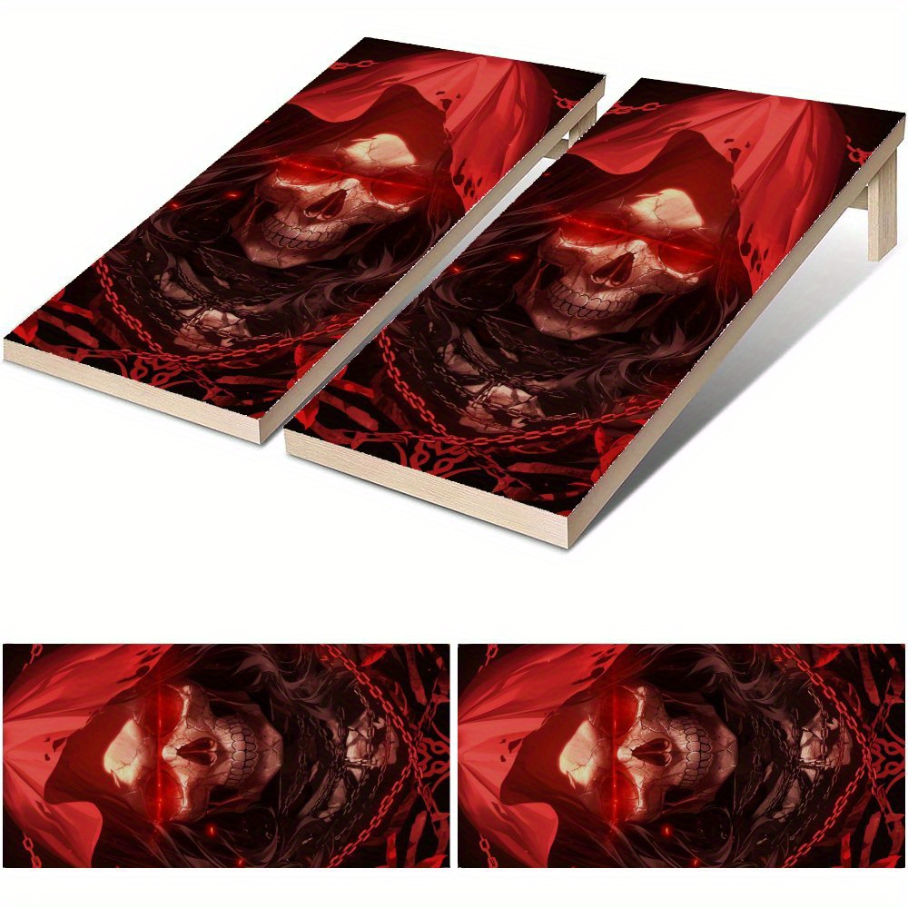 Board Game Film - Blutfarbenes Reaper, wasserdichtes Cornhole-Board, Vinylfolien, PVC-Spielbrett-Design