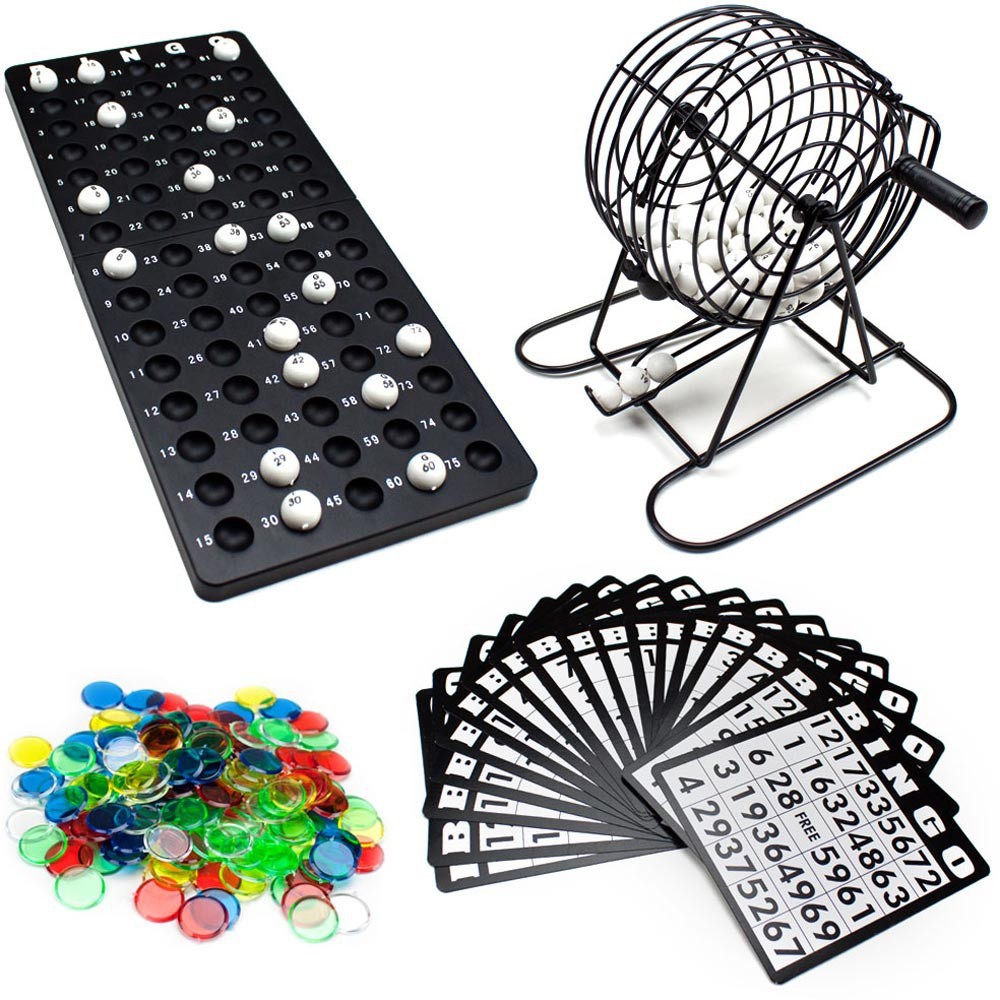 Board Game Night - Bingo-Zubehör-Set, Metallkäfig für Spiele mit großer