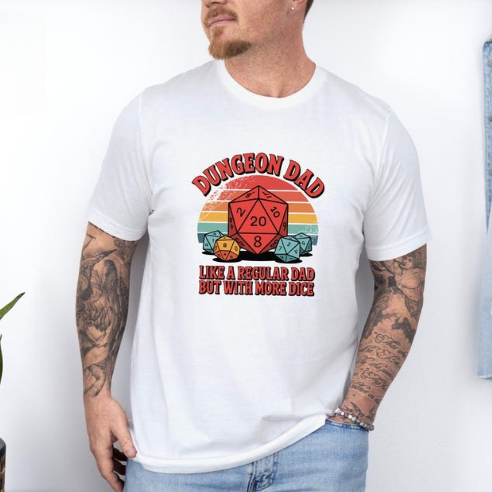 Board Game Night - Dungeon Dad Shirt Lustiges Dungeons and